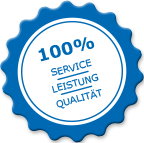 100% Service, Leistung, Qualität
